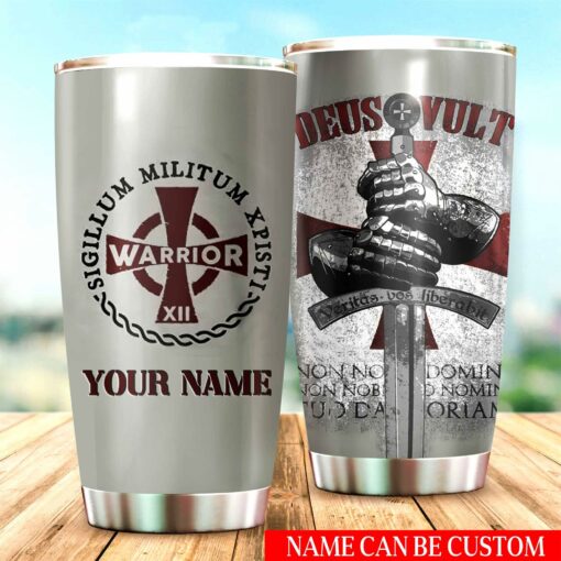 Deus Vult Tumbler For American Crusader Lovers - artsywoodsy