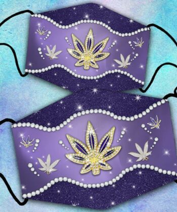 Purple Weed Wasable, Reusable Face Mask - artsywoodsy