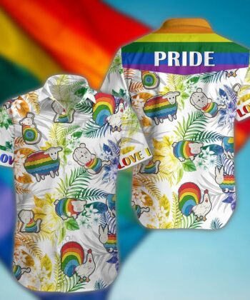 LGBT Hawaiian Pattern Men Shirt For LGBT Community - artsywoodsy