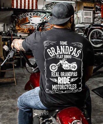 Some Grandpas Play Bingo Real Grandpas Ride Motorcycles 3D T-shirt For Bikers, Motorcycling Lovers, Happy Father's Day, Gift For Dad, Gift For Papa - artsywoodsy