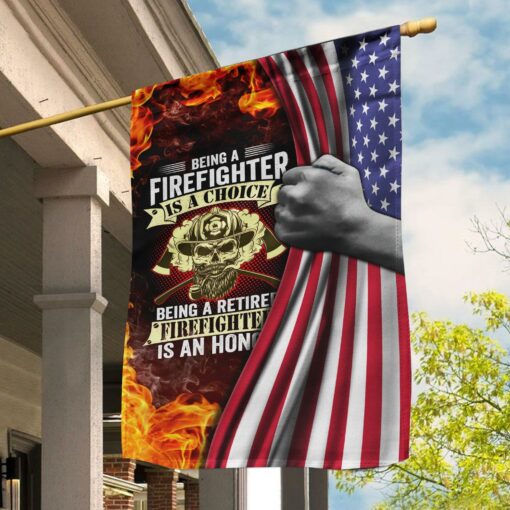 Being A Firefighter Is A Choice. American Flag For Firefighters - artsywoodsy