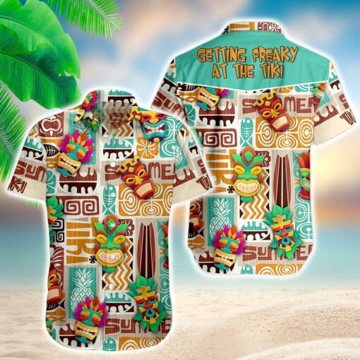 Custom Tiki Pattern Hawaiian Shirt For Tiki Hut Tiki Bar Lovers Owners - artsywoodsy