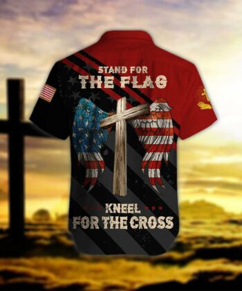 Custom Stand For The Flag, Kneel For The Cross For Christians, Independence Day, 4th Of July - artsywoodsy