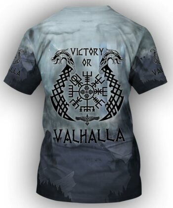 Victory Or Valhalla T-Shirt For Vikings - artsywoodsy