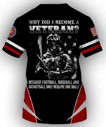 3D Tshirt & Shorts, Hoodie, Bomber - Marine Why Did I Become A Veteran? Custom Your Name - artsywoodsy