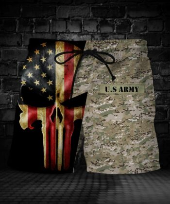 3D Tshirt & Shorts - Custom Name  For US Army - artsywoodsy