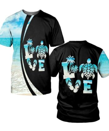 Love Sea Turtle 3D All Over Printed Shirts For Men And Women 76