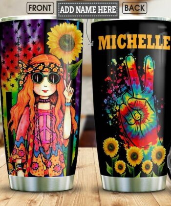 Hippie Girl Personalized HTQ3011002 Stainless Steel Tumbler