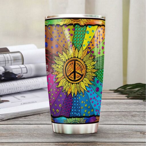 Hippie Sunflower Personalized DNR0712011 Stainless Steel Tumbler