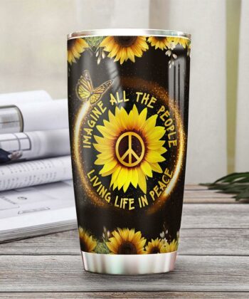 Hippie Sunflower Personalized DNR2511003 Stainless Steel Tumbler
