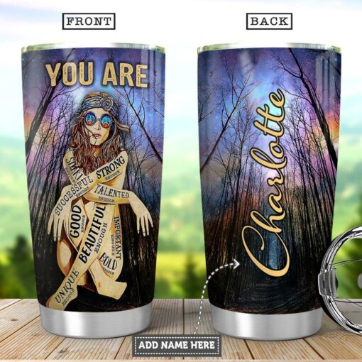Hippie Girl Personalized NNR2811008 Stainless Steel Tumbler