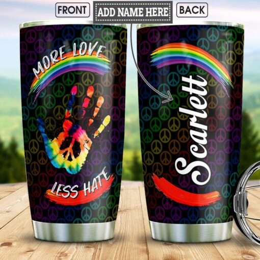 Hippie Rainbow Personalized NNR0412010 Stainless Steel Tumbler