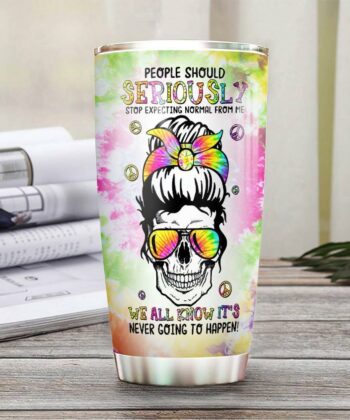 Hippie Skull Personalized HTQ0112007 Stainless Steel Tumbler
