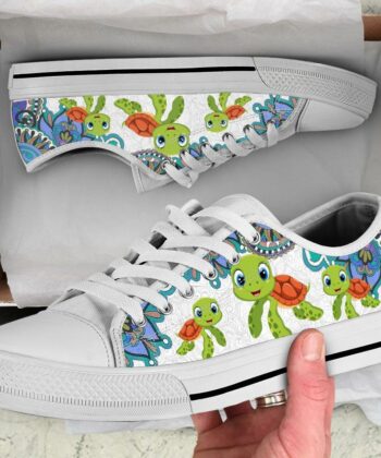 GREEN SEA TURTLE LOW TOP SHOES