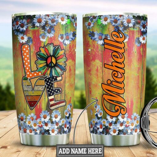 Love Hippie Personalized HTQ1212016 Stainless Steel Tumbler