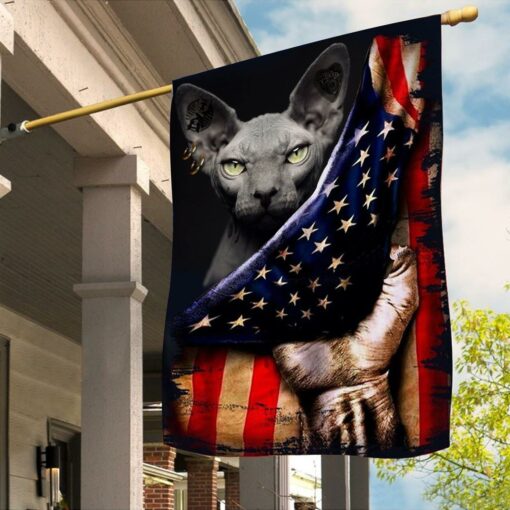 Sphynx cat flag, Sphinx cat flag, USA flag , Independence Day, American Independence Day