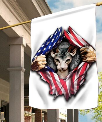 Sphynx cat flag, Sphinx cat flag, USA flag , Independence Day, American Independence Day HT0065