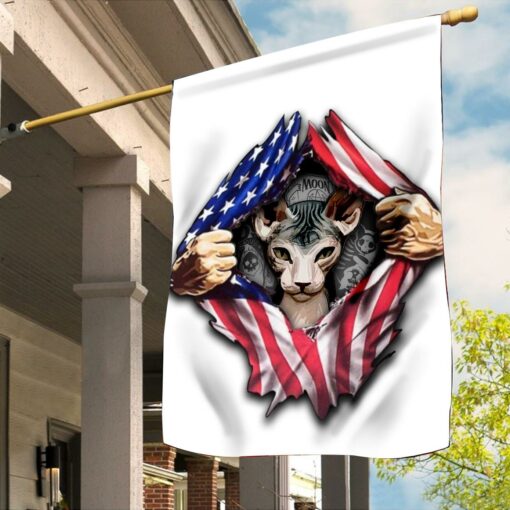 Sphynx cat flag, Sphinx cat flag, USA flag , Independence Day, American Independence Day HT0065