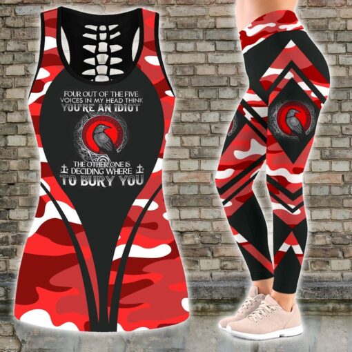 Valkyrie Hollow Out Tank Top & Leggings - artsywoodsy