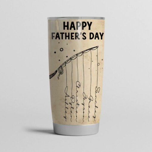 Fishing Custom Tumbler Holy Mackerel You're One Great Dad No Trout About It Happy Father's Day Personalized Gift
