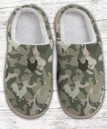Camouflage Chicken Slippers For Farmers, Chicken Lovers