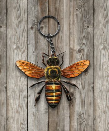 Beekeeping Keychain, Bee Lovers, Beekeeper - artsywoodsy