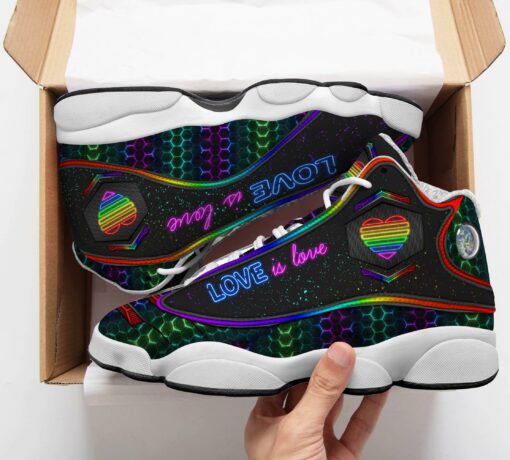 Neon Hexagon LGBTQ+ Shoes, LGBT Pride - artsywoodsy