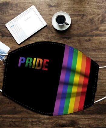 Pride LGBT Rainbow Pattern Face Mask For LGBT Community, Queer Gift, Equality, Lesbian, Gay, Pride, LGBTQ, LGBT History Month - artsywoodsy
