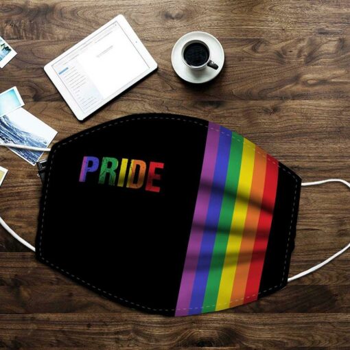 Pride LGBT Rainbow Pattern Face Mask For LGBT Community, Queer Gift, Equality, Lesbian, Gay, Pride, LGBTQ, LGBT History Month - artsywoodsy