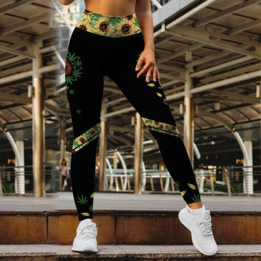 Custom Be A Weed In A World Full Of Roses & Sunflowers Tank Top & Leggings - artsywoodsy