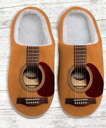Acoustic Guitar Slippers For Guitar Lovers, 3D Slippers - artsywoodsy