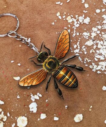 Beekeeping Keychain, Bee Lovers, Beekeeper - artsywoodsy