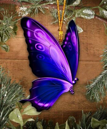 Butterfly Ornament, Christmas Ornament, Christmas Decoration - artsywoodsy