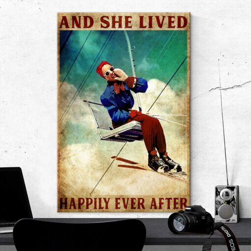 And She Lived Happily Ever After Poster For Knitting Lovers, 2D Poster - artsywoodsy