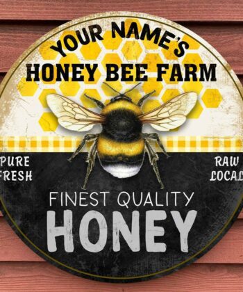 Custom Fresh Quality Honey Printed Wood Sign For Beekeepers, Beefarm, Beekeeping - artsywoodsy