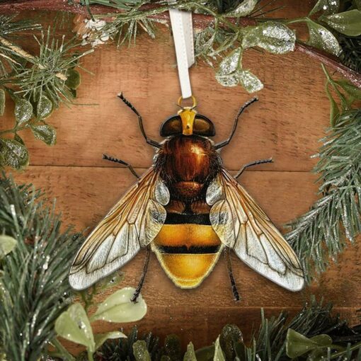 Bee Ornament M3, Christmas Ornament, Christmas Decoration - artsywoodsy