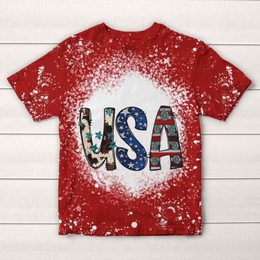 Boom Boom Baby USA Made In America American Babe Tie Dye 3D T-shirt For The US Independence Day, 4th of July, Fourth Of July - artsywoodsy