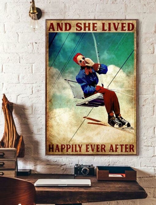 And She Lived Happily Ever After Poster For Knitting Lovers, 2D Poster - artsywoodsy