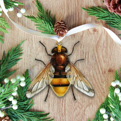 Bee Ornament M3, Christmas Ornament, Christmas Decoration - artsywoodsy