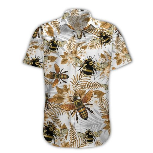 Bees Hawaiian Pattern Hawaiian Shirt Men Shirt For Bee Keepers, Bee Lovers, Happy Father's Day, Gift For Dad, Gift For Papa - artsywoodsy