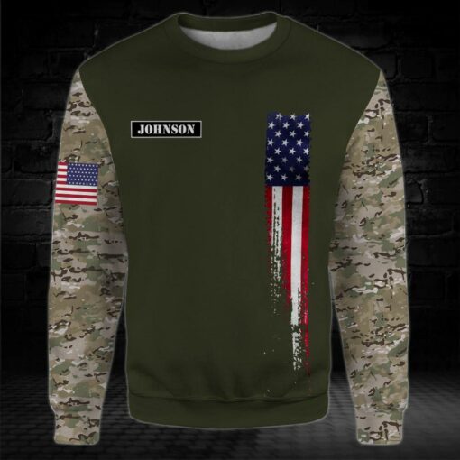3D Tshirt & Shorts - Custom Name  For US Army - artsywoodsy