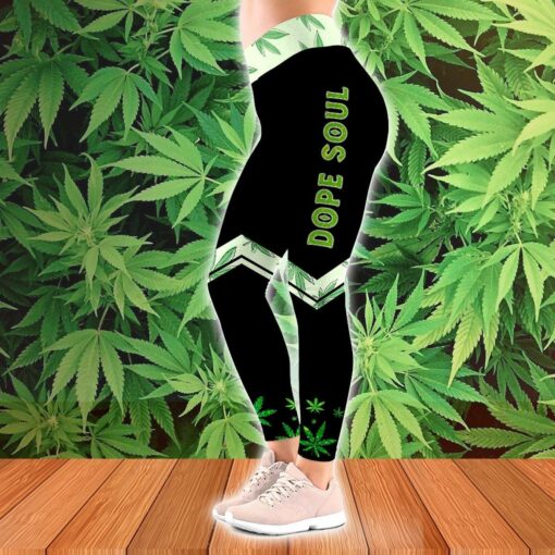 Custom 420 She Got Mad Hustle & A Dope Soul Tank Top & Leggings - artsywoodsy