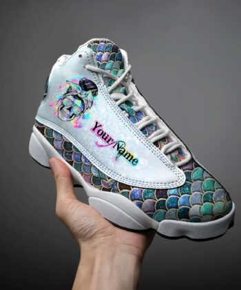 Custom Mermaid Mom Jordan 13 Shoes, Perfect Gift For Mother's Day - artsywoodsy