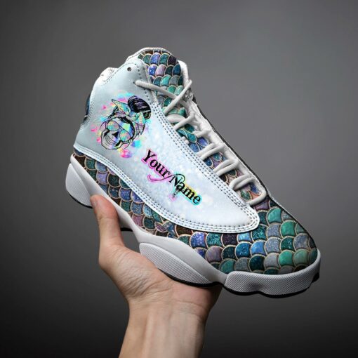 Custom Mermaid Mom Jordan 13 Shoes, Perfect Gift For Mother's Day - artsywoodsy