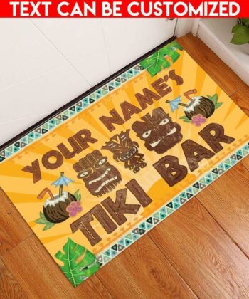 Custom Tiki Mask Doormat For Tiki Lounge, Tiki Bar, Tiki Hut - artsywoodsy