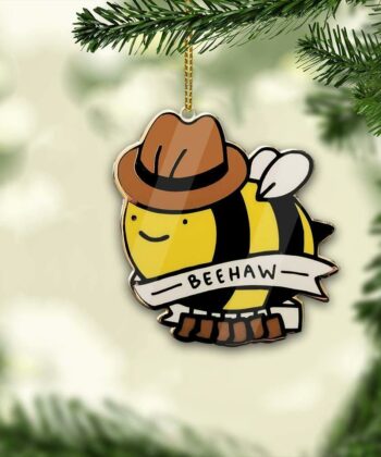 Beehaw Enamel Ornament, Christmas Ornament, Decoration - artsywoodsy