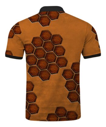 Bee Beehive Vintage Rustic Style Polo Shirt For Bee Keepers, Bee Lovers, Happy Father's Day, Gift For Dad, Gift For Papa - artsywoodsy