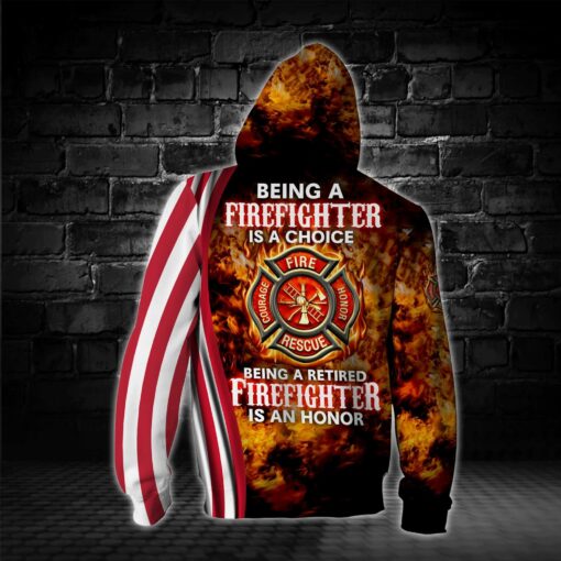 Being A Firefighter Is A Choice, Hoodie For Firefighter - artsywoodsy