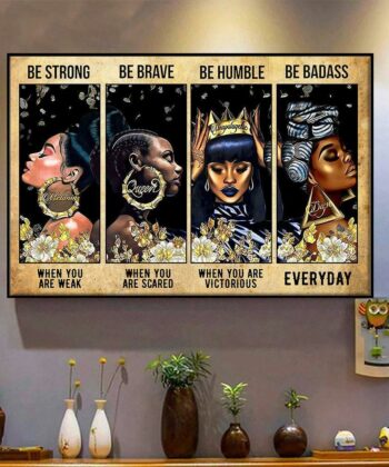 African American Poster, Be Strong When You Are Weak - artsywoodsy