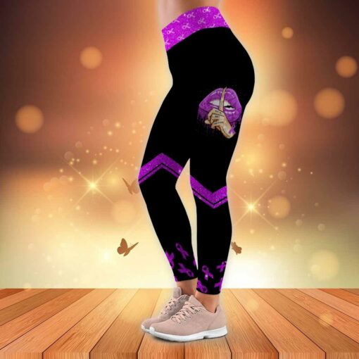 Don't Judge What You Don't Understand Tank Top & Leggings For Fibromyalgia Awareness Month - artsywoodsy